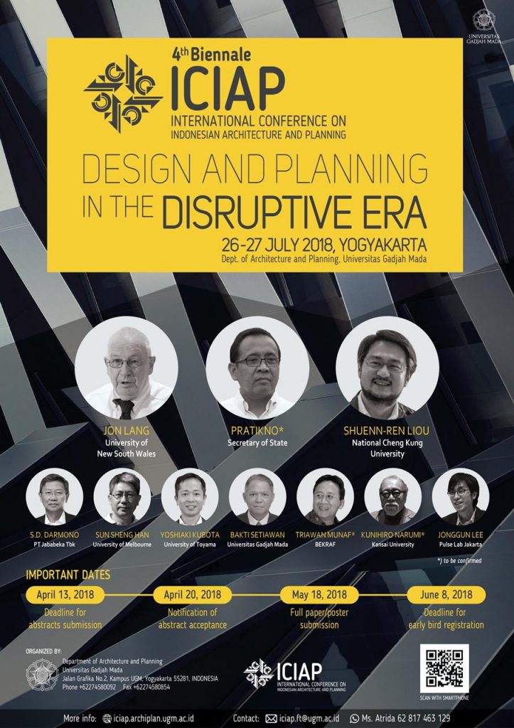 4th International Conference on Indonesian Architecture and Planning ...